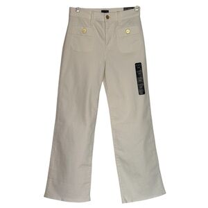 J.Crew Factory White Full Length Slim Wide Leg Jean Premium Edition Size 25P